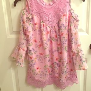 Off the shoulder flower shirt